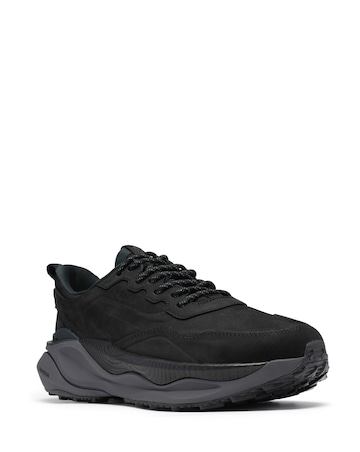 Clarks Pace Trail Lo Waterproof Trainer - Black