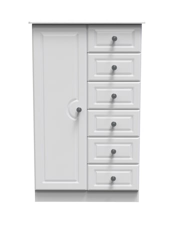 Peregrine Ready Assembled 1 Door 5 Drawer Kids Wardrobe - Kids