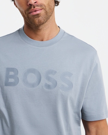 BOSS Short Sleeve Structure Logo T-Shirt - Dark Grey