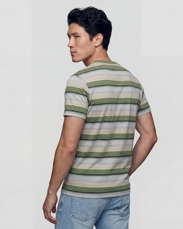 Union Yarn Dyed Stripe T-Shirt -Khaki