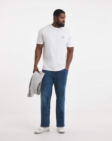 Jack & Jones Loose Tapered Fit Mike Jeans in Mid Blue