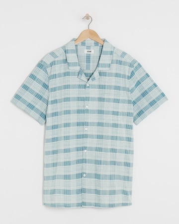 Short Sleeve Textured Check Shirt