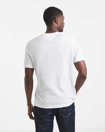 Tommy Hilfiger Short Sleeve Script Flag T-Shirt - White
