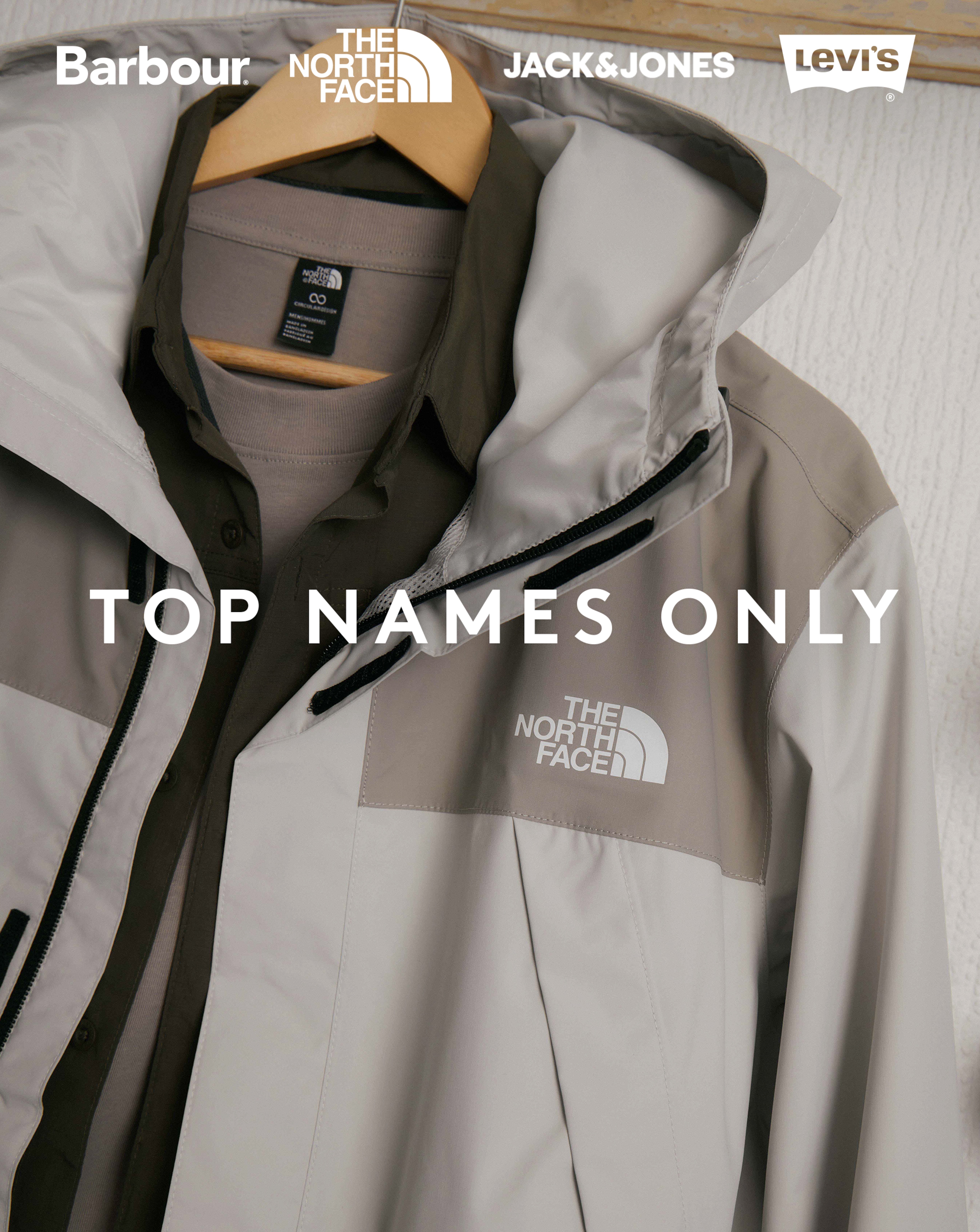 Top Names Only. The North Face Antora Jacket is pictured.