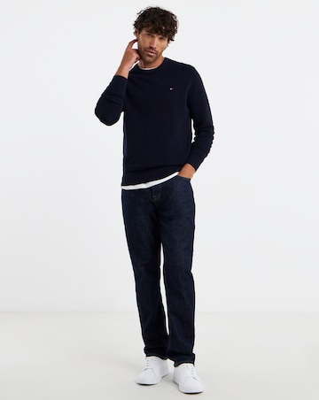 Tommy Hilfiger Essential Structure Crew Neck Jumper - Navy