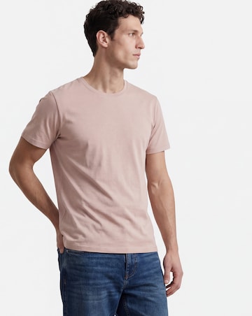 Pure Cotton Crew Neck T-Shirt Long - Pink