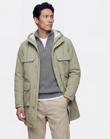 Khaki Shower Resistant Lightweight Padded Parka