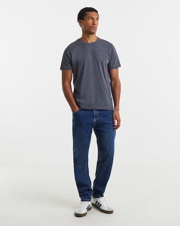 Denim Marl Crew Neck T-Shirt Long