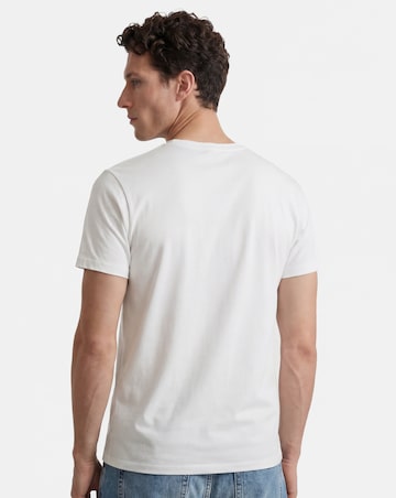 Pure Cotton V-Neck T-Shirt- White