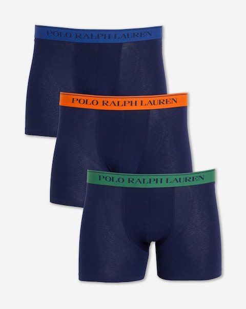 Polo Ralph Lauren 3 Pack Contrast Waistband Boxer Brief - Navy