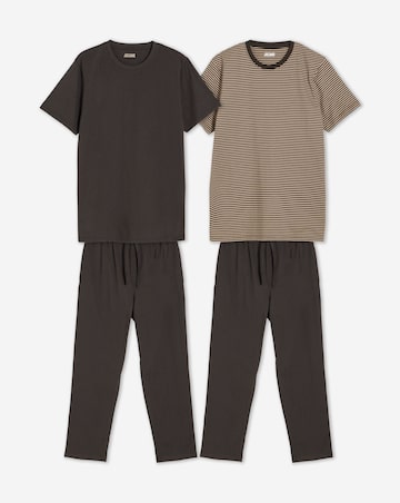 2 Pack Stripe Pyjama Set