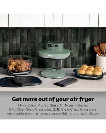 Ninja CRISPi PRO 5 in 1 Glass Air Fryer Moss Green