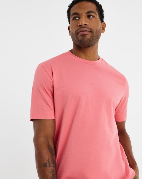 BOSS Short Sleeve Relax Fit Logo T-Shirt - Bright Pink