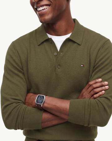 Tommy Hilfiger Cotton Cashmere Long Sleeve Polo - Green