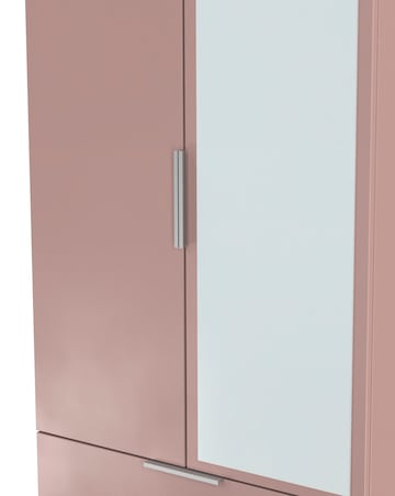 Humber Ready Assembled 2 Door 2 Drawer Mirrored Wardrobe - Kids