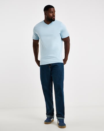 5 Pack Multi V Neck T-Shirts Long