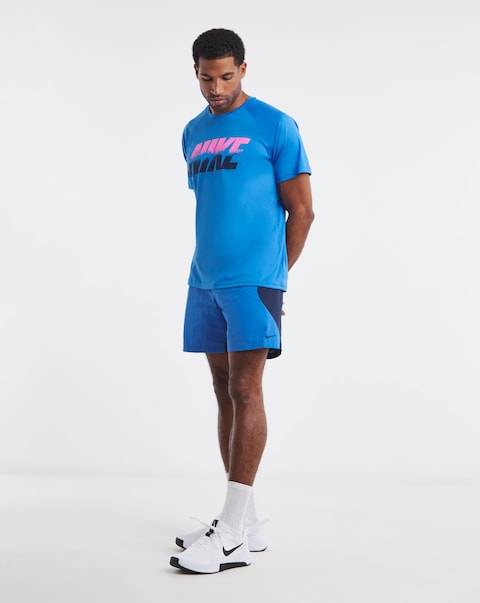 Nike 7 Full Lined Zip Colourblock Swim Shorts