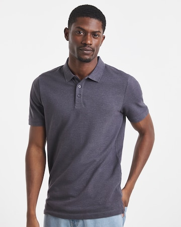 Pure Cotton Pique Polo- Charcoal