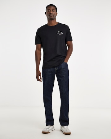 Tommy Hilfiger Short Sleeve Script Stack T-Shirt - Black