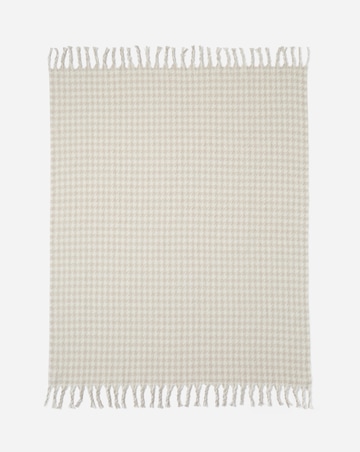 Faux Mohair Houndstooth Throw