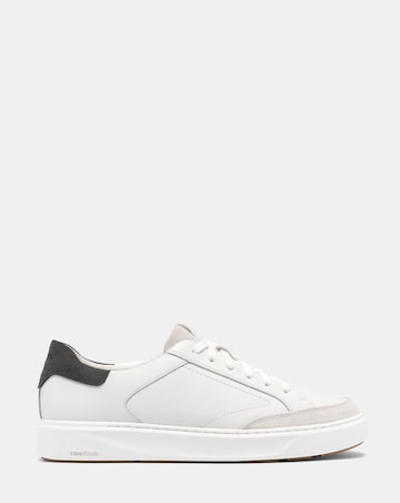 Clarks Code C Tie Leather Shoe - White