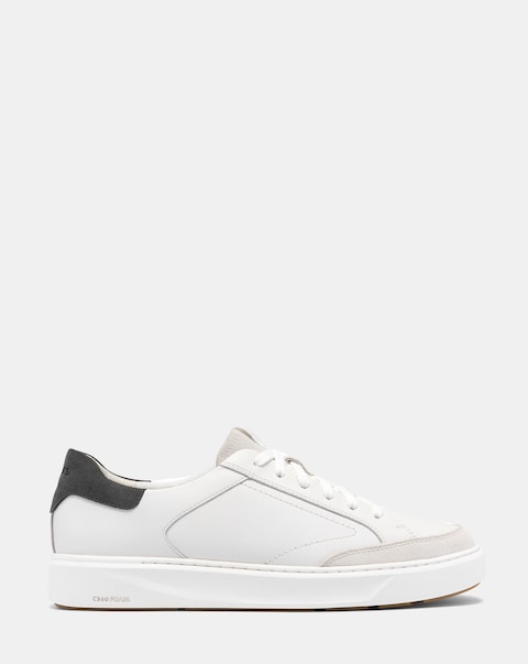 Clarks Code C Tie Leather Shoe - White