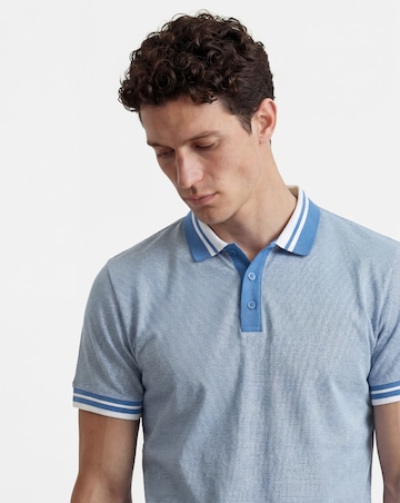 Tipped Jacquard Pique Polo Shirt Long