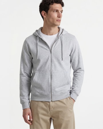 Full Zip Hoodie- Grey Marl