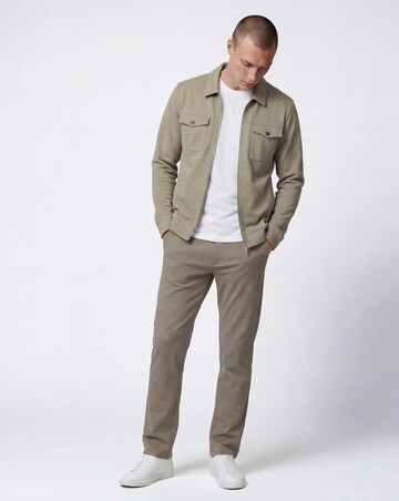 Folio Interlock Zip Shacket - Stone Marl