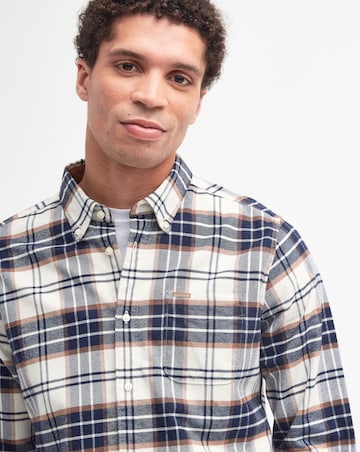 Barbour Portdown Long Sleeve Tailored Checked Shirt - Ecru