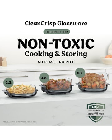 Ninja CRISPi PRO 5 in 1 Glass Air Fryer Moss Green