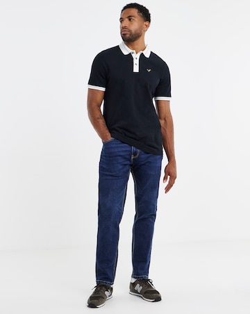Voi Two Toned Pique Polo Long Length