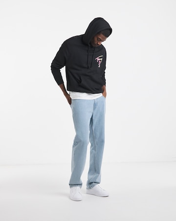 Tommy Jeans Relax Fit Signature Hoodie - Black