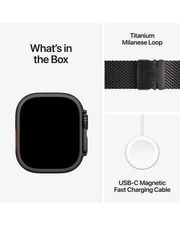 Apple Watch Ultra 4 GPS + Cellular 49mm - Black Titanium/Black Milanese Loop - M