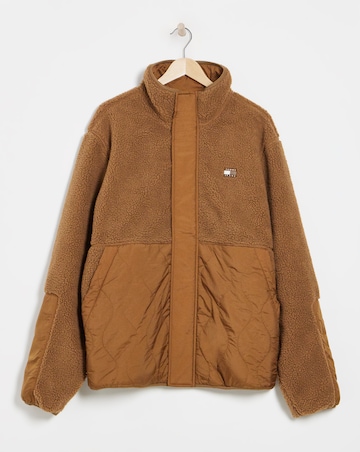 Tommy Jeans Mix Teddy Jacket - Brown
