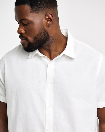 Short Sleeve Linen Blend Shirt