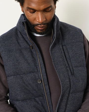 FatFace Tarn Check Gilet (Regular & Tall) - Navy