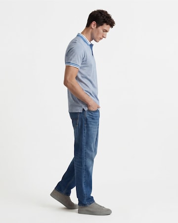 Tipped Jacquard Pique Polo Shirt Long