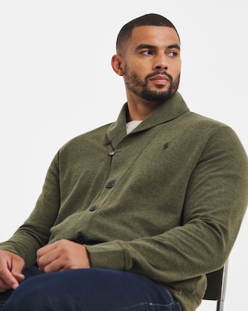 Polo Ralph Lauren Double Knit Cardigan - Green Heather