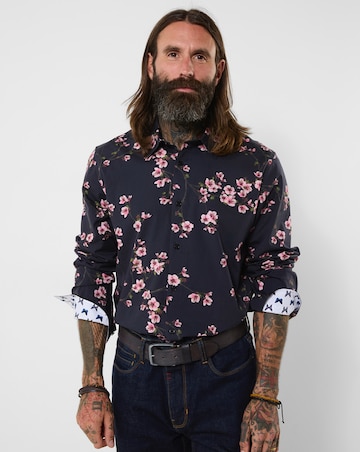 Joe Browns Oriental Bloom Print Shirt - Black