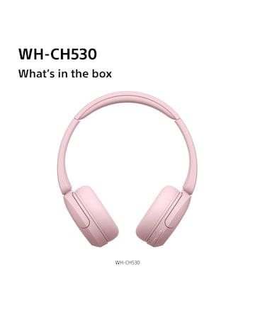Sony WH-CH530 Wireless On-Ear Headphones - Pink