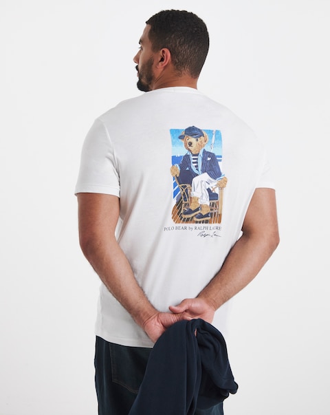 Polo Ralph Lauren Short Sleeve Bear Back Graphic T-Shirt - White