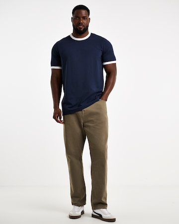 Contrast Ringer T-Shirt Reg-Fit Long
