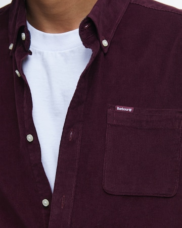Barbour Ramsey Long Sleeve Tailored Cord Shirt - Red