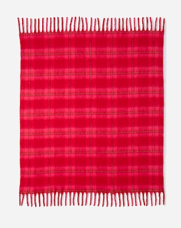 Faux Mohair Checked Throw