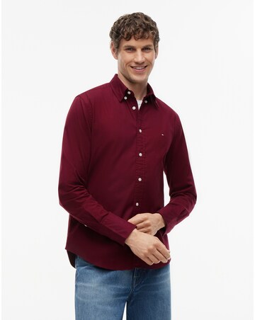 Tommy Hilfiger Flex Flannel Shirt - Burgundy