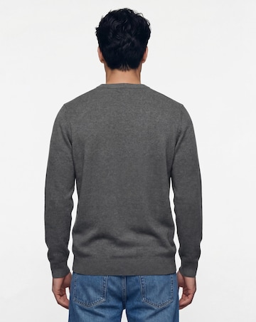 Dark Grey Marl Knitted Crew Neck Jumper