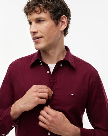 Tommy Hilfiger Flex Flannel Shirt - Burgundy