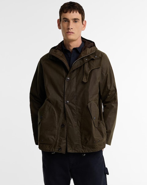 Barbour Re-Engineered Keiss Wax Parka - Beech