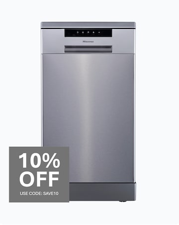 Hisense HS523E15XUK Dishwasher, E rated, 10 place setting